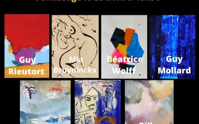 Peintures de Guy Mollard, Mia Bruyninckx, Hélène Granier Donnadieu, Chris, Guy Rieutort, Gilles Daguzan, Béatrice Wolff. A PERDIGUIER