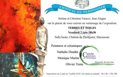 Vernissage de l&rsquo;exposition Terres et Toiles à PERDIGUIER