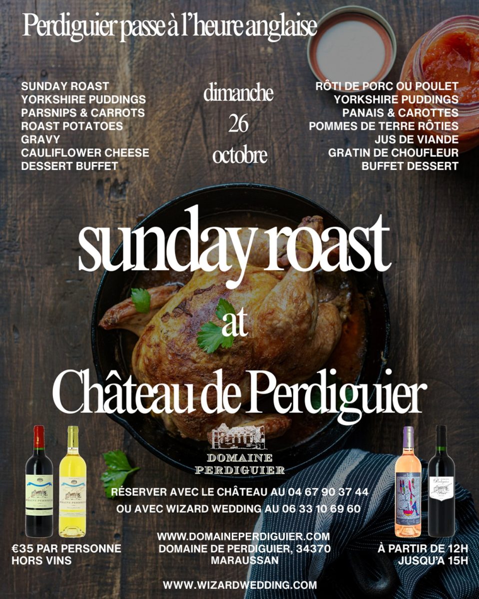 sunday-roast-au-chateau-de-perdiguier-dimanche-26-octobre-2025 visite-du-chateau-de-perdiguier-journées-du-patrimoine
